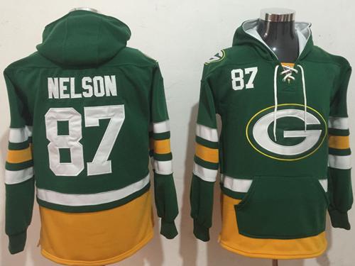 Nike Packers #87 Jordy Nelson Green/Gold Name & Number Pullover NFL Hoodie